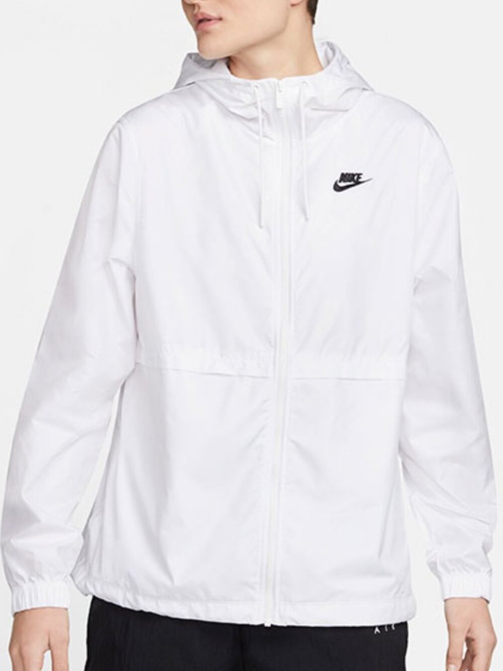 New Nike Sportswear Women's White Essential Repel Woven Windbreaker Jacket Sz M